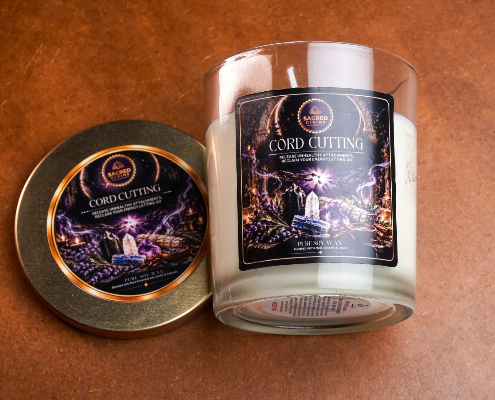 Cord Cutting Intention Candle, Sacred Divine
