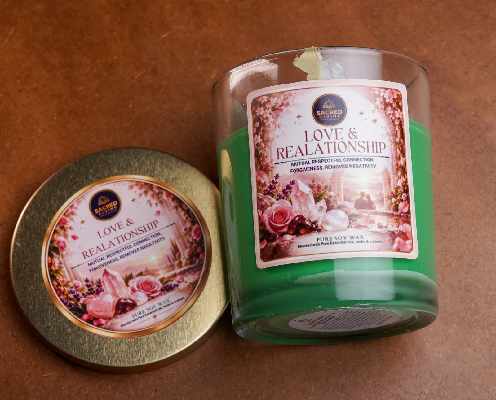 Love & Relationship Intention Candle, Sacred Divine