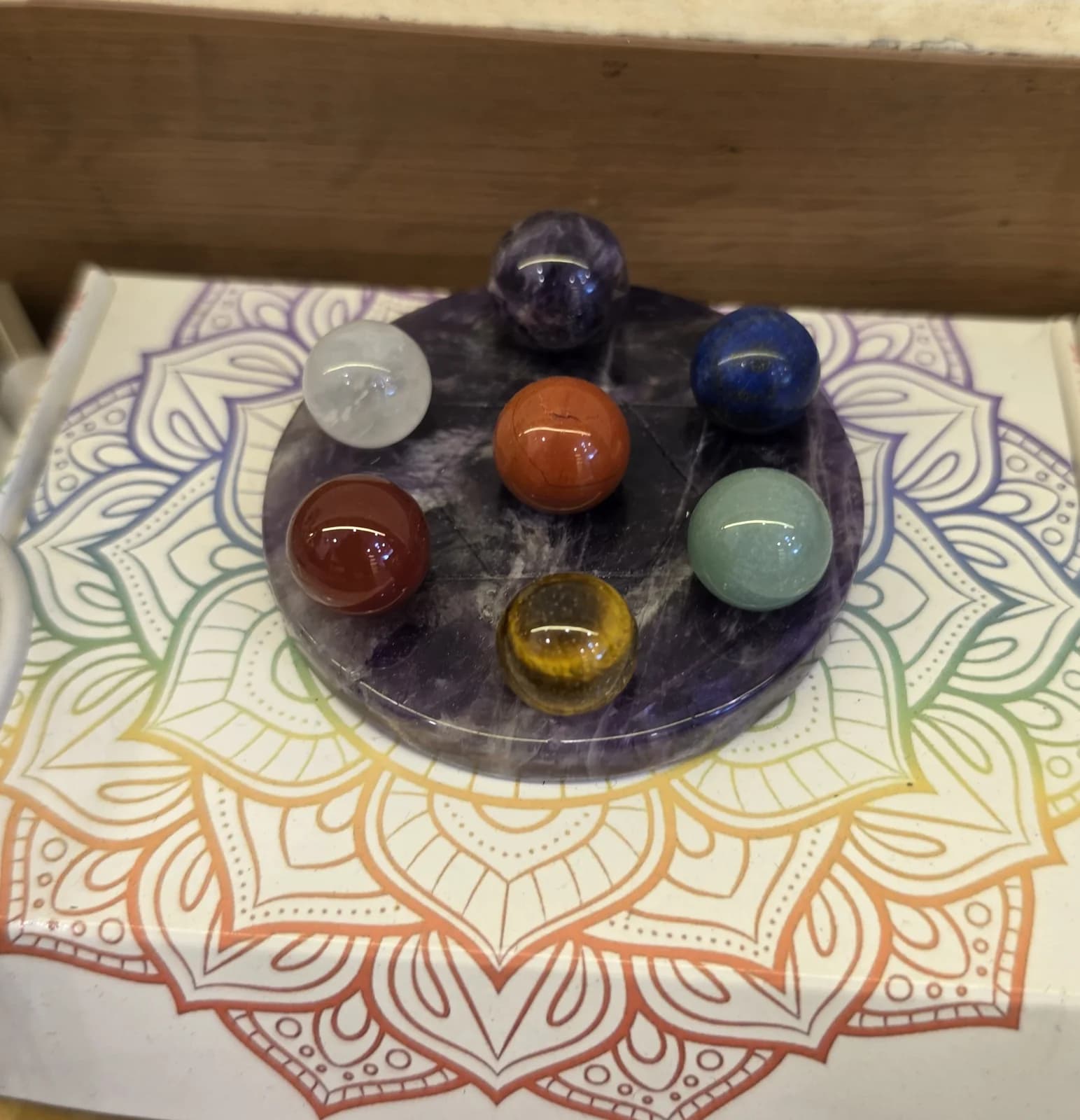 Amethyst Seven Chakra Reiki Plate, Sacred Divine