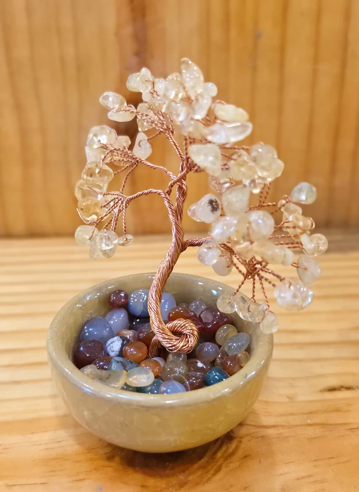 Citrine Tree in Jade Bowl, Sacred Divine