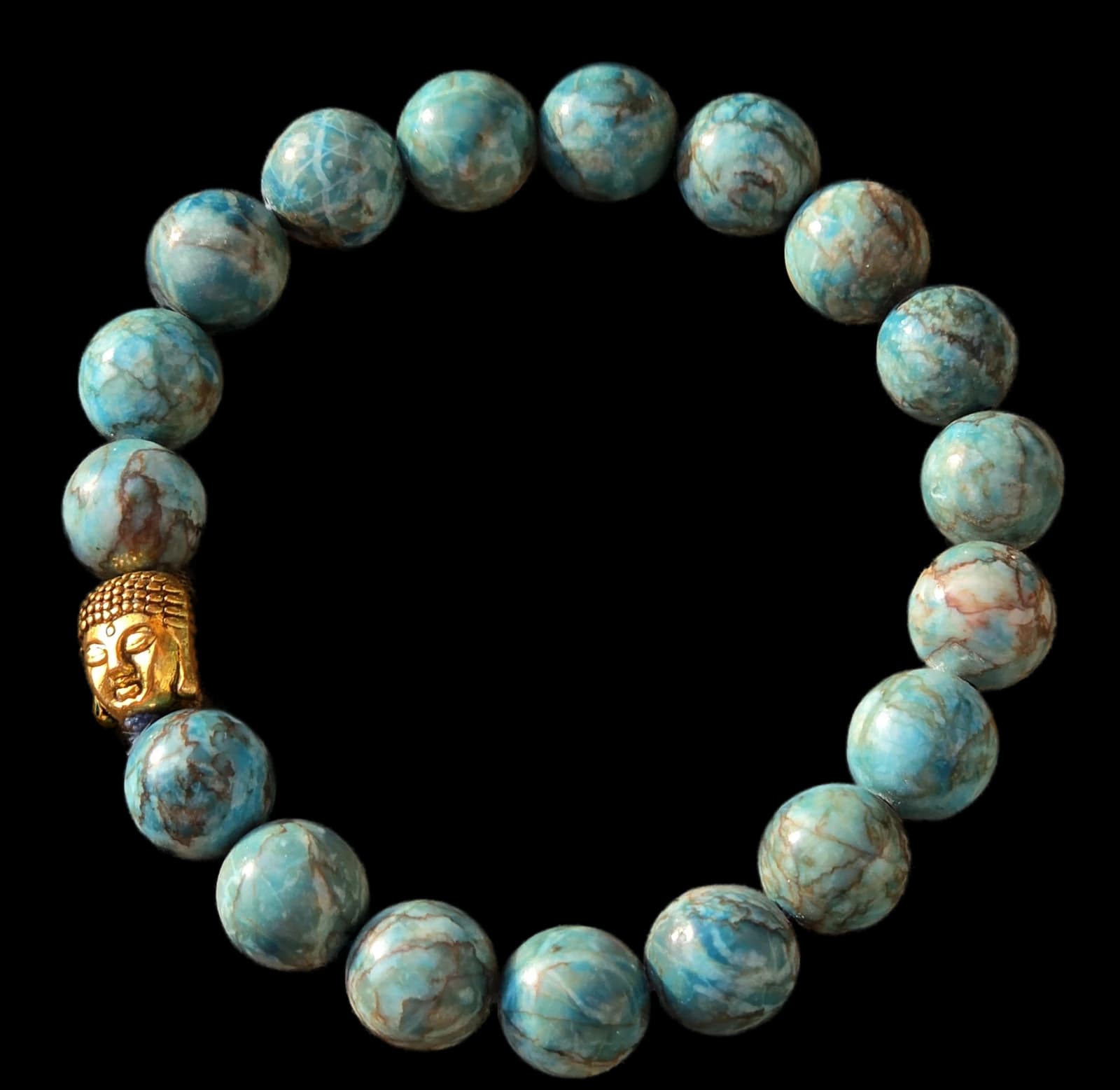 African turquoise bracelet with Buddha bead