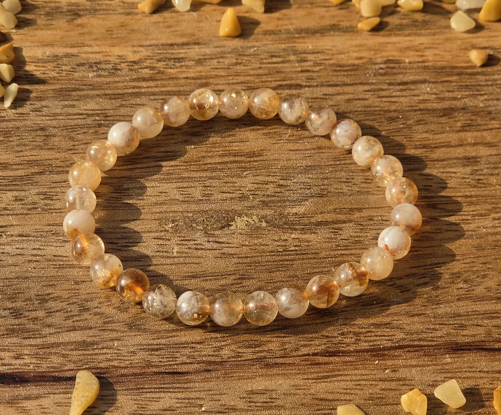 A natural pale citrine bracelet