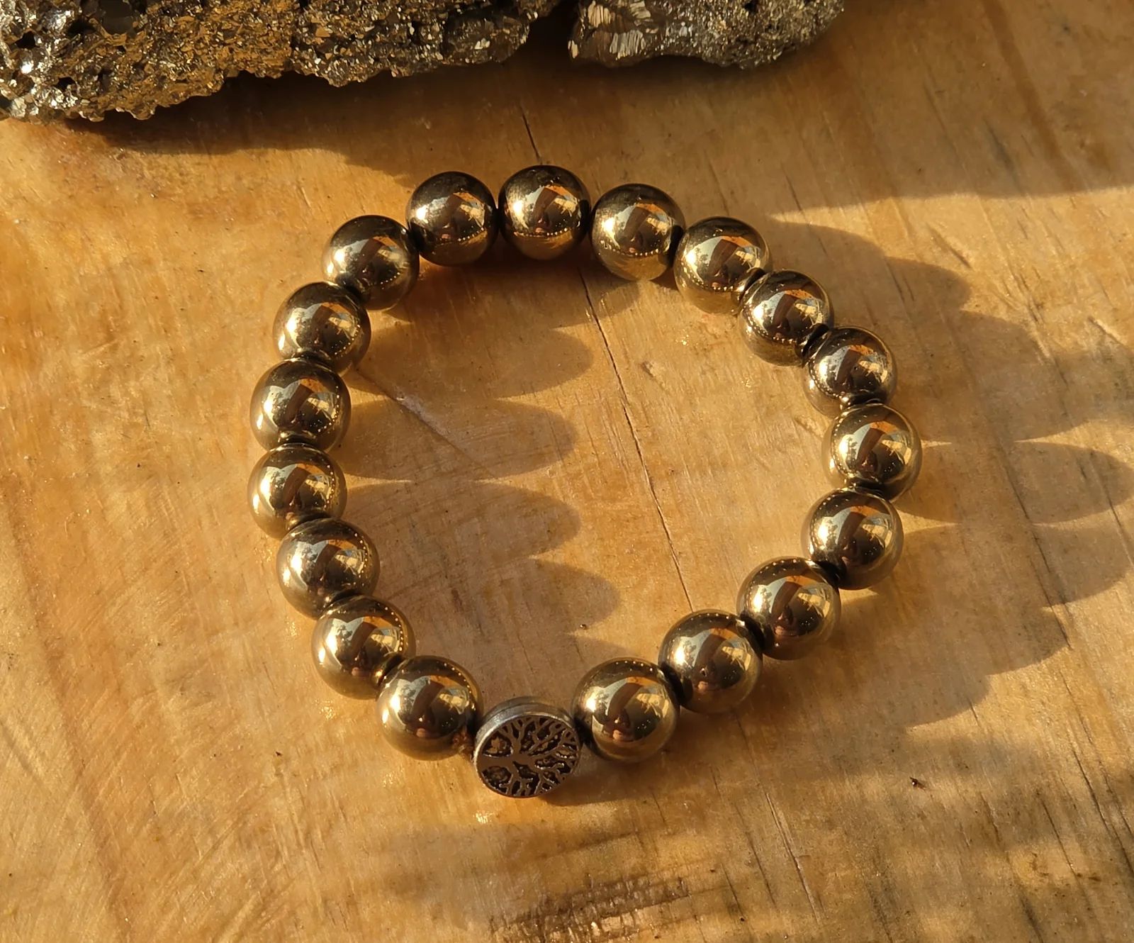 Coated Pyrite Bracelet, Sacred Divine