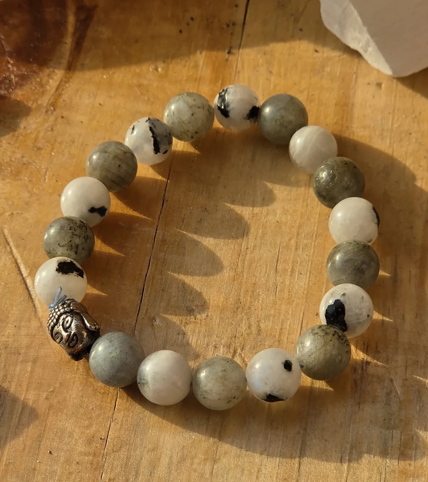 Labradorite + Rainbow Moonstone Bracelet, Sacred Divine