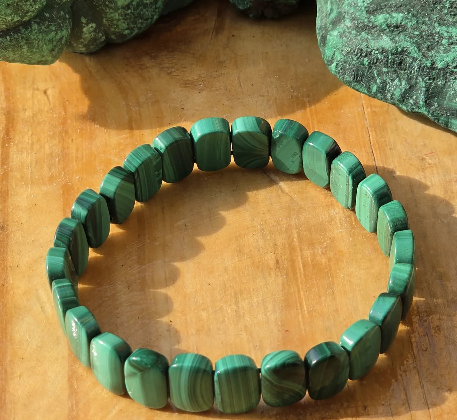 Faceted Malachite Bracelet, Sacred Divine