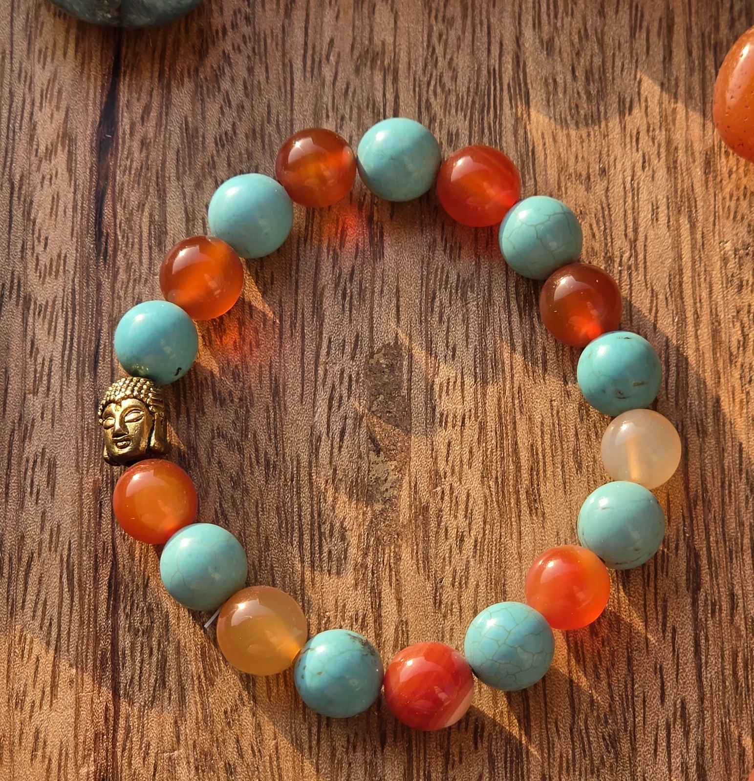 Turquoise & Carnelian Bracelet, Sacred Divine