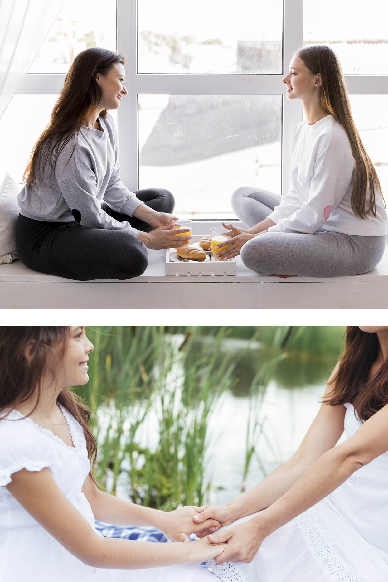 Woman meditating peacefully